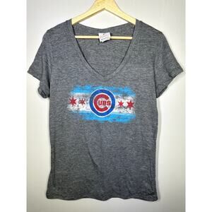 Genuine Merchandise Womens Cubs Baseball V-Neck T-Shirt, M
